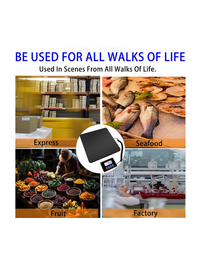 Excefore - Digital Shipping Scale, 440lbs/10g Shipping Digital Scale, Food Scales for Kitchen with Tare Function, Manual and Auto Off LCD Display, Heavy Duty Postal Scale for Packages, Luggage, Post - Image 1