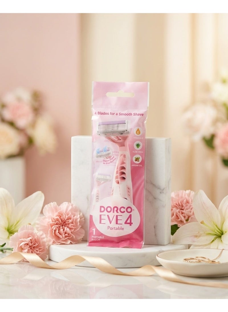 DORCO EVE 4 Women's Disposable Razor - 4-Blade Smooth & Gentle Shave - 1 Piece - Image 5