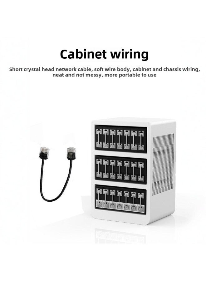 Qilian Super Six Fine Round Wire Short Body Crystal Head 8 Core 10 Gigabit Unshielded Pure Copper Broadband Wire 0.3/1 M-Color:White-Line Length:10m  - Image 4