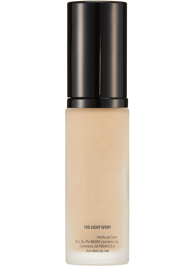 moira Complete Wear Foundation (100, Light Ivory) - Image 4