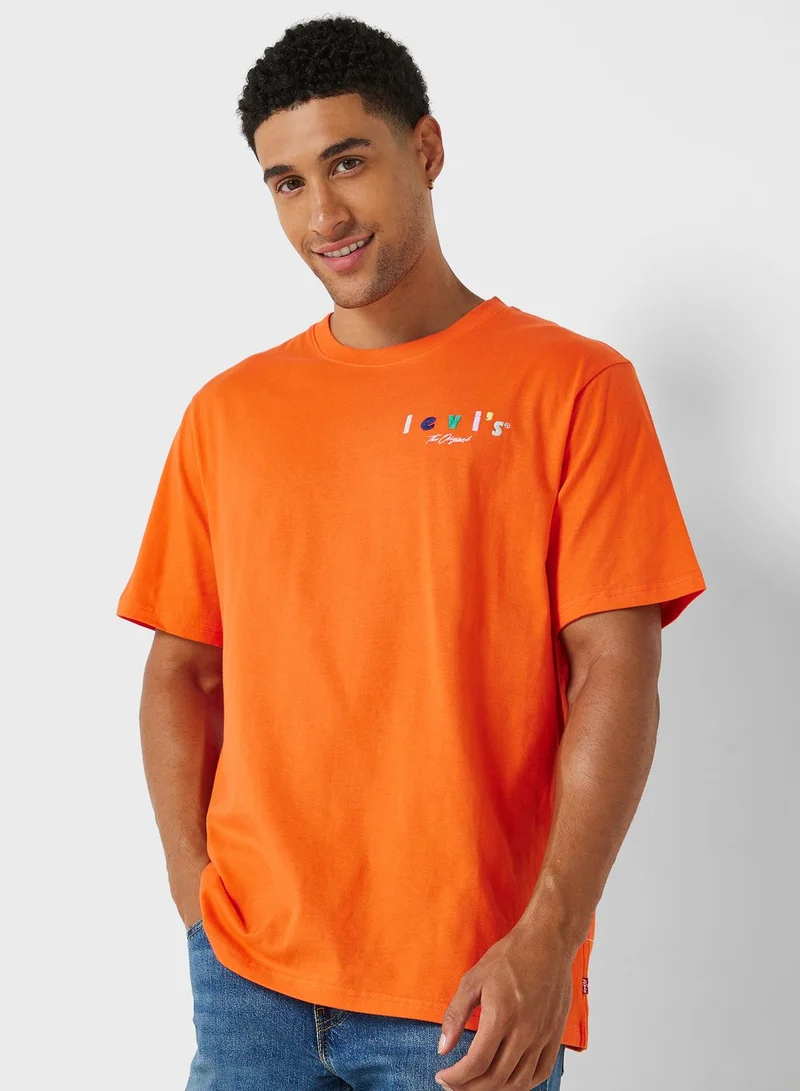 ليفايز Logo Crew Neck T-Shirt