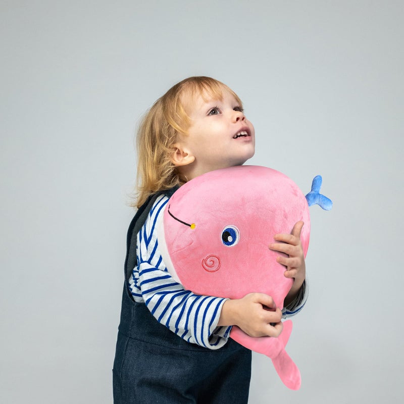 MUPI Squirting Whale Stuffed Animals Plush Pillow Cute Soft Cotton Plushies Pillows Kawaii Whale Toy Decor Gifts for Kids Boys Girls Adults (Pink  10 Inch - Image 4