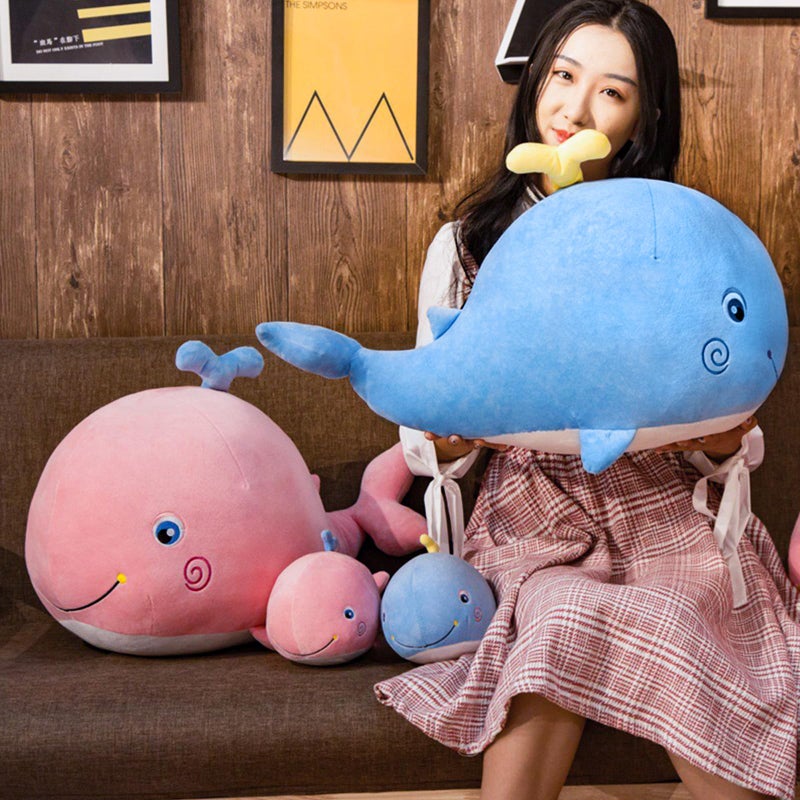 MUPI Squirting Whale Stuffed Animals Plush Pillow Cute Soft Cotton Plushies Pillows Kawaii Whale Toy Decor Gifts for Kids Boys Girls Adults (Pink  10 Inch - Image 5