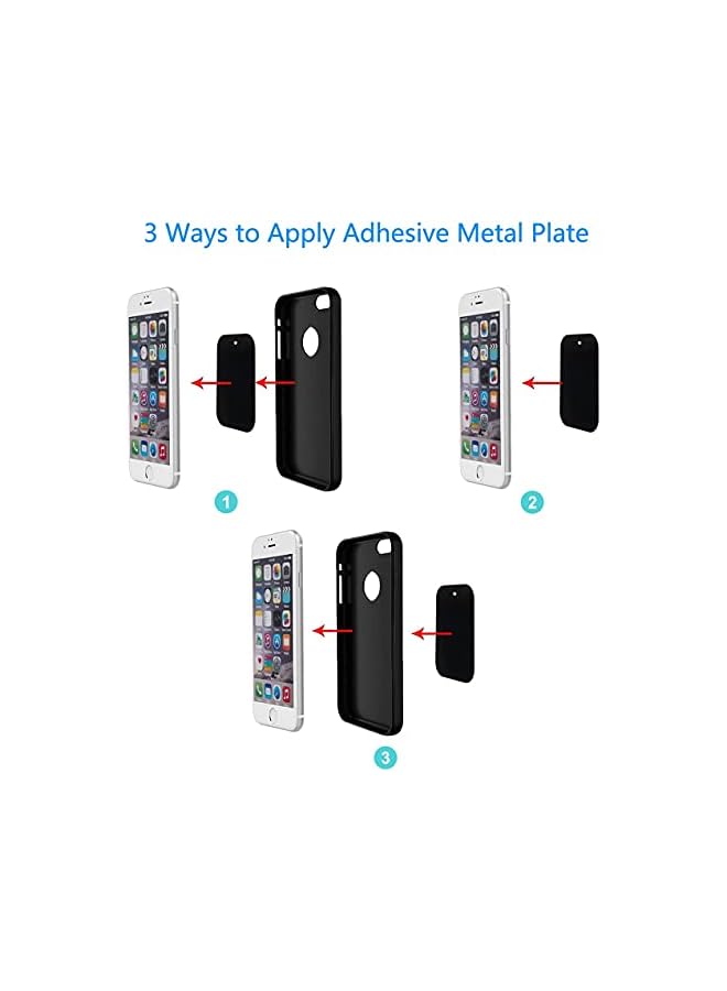 PROMASS Metal Plate, ELECDON 8 Pack for Magnetic Phone Car Mount Holder Cradle with Adhesive (Compatible with Magnetic Mounts)  - Image 3