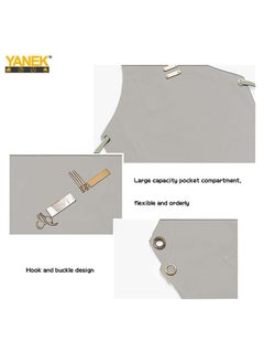 يانيك مريلة الشيف YANEK من القماش القطني ذات الظهر المتقاطع قابلة للتعديل مع 3 جيوب مقاومة لقطرات الماء | للشيف، والرسم الفني، والخباز، والباريستا، والنادل، والمطاعم، ومآزر الشواء للجنسين  - Image 2