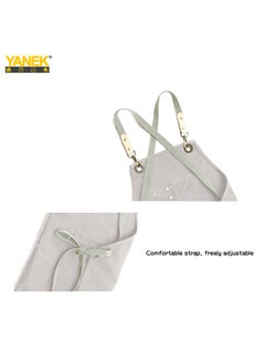 يانيك مريلة الشيف YANEK من القماش القطني ذات الظهر المتقاطع قابلة للتعديل مع 3 جيوب مقاومة لقطرات الماء | للشيف، والرسم الفني، والخباز، والباريستا، والنادل، والمطاعم، ومآزر الشواء للجنسين  - Image 3