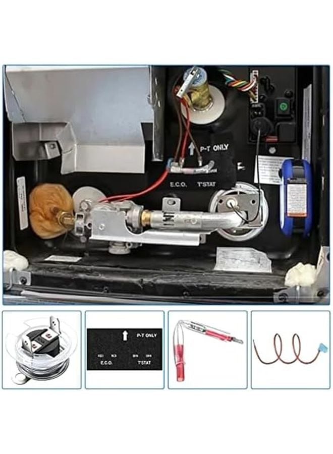 مجموعة قطع الغاز الحراري لسخان المياه مع الشاعل ومنظم الحرارة لموديلات المقطورات 91447 93866 93868 - Image 3