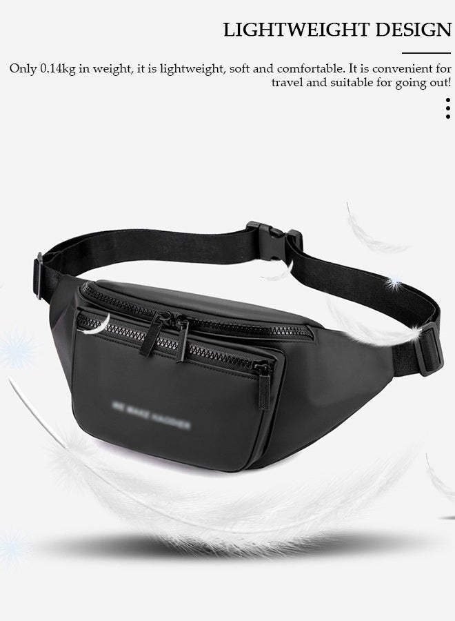 Arabest Compact Waist Pack for Men and Women, Waterproof Crossbody Bag Chest Shoulder Waist Bag with Buckle, Everyday Carry Bag for Travel, Work, Sport - Image 3