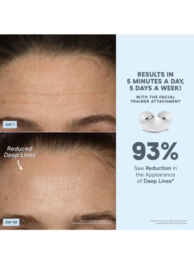 نوفيس مجموعة NuFACE TRINITY+ للمبتدئين - شدّ، تحديد، وتوحيد لون بشرتك - جهاز متطور ذكي لشدّ البشرة - تتضمن كريم سيلك وجل أكوا - Image 3