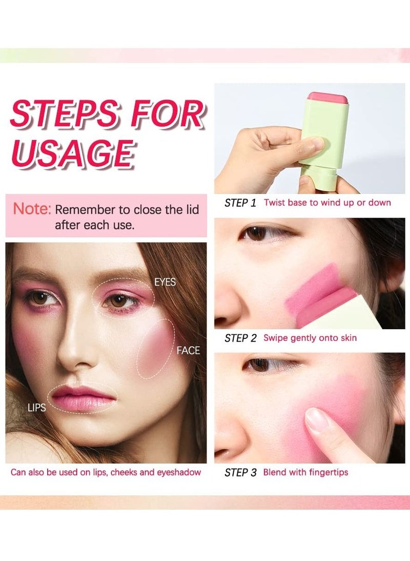 ibcccndc Multi Use On The Go Makeup Blush Stick Liquid Blush for Cheeks Cream Matte Blush Liquid Natural Looking Waterproof Lightweight Breathable Feel  Long Wearing Dewy Finish Makeup Blusher 19g  - Image 5
