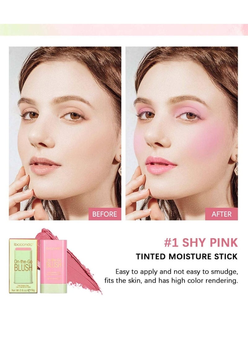 ibcccndc Multi Use On The Go Makeup Blush Stick Liquid Blush for Cheeks Cream Matte Blush Liquid Natural Looking Waterproof Lightweight Breathable Feel  Long Wearing Dewy Finish Makeup Blusher 19g  - Image 3