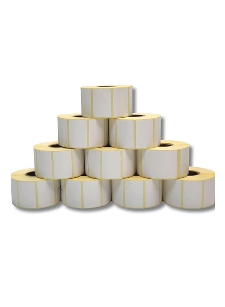 Terabyte 10 Rolls - 38mm x 40mm Barcode Label Sticker Direct Thermal 1000 Labels Per Roll for Zebra GC420d GC420t GK420d GK420t GX420d GX420t GX430t For Grocery, Supermarkets, Retail Store, Pharmacy - Image 1