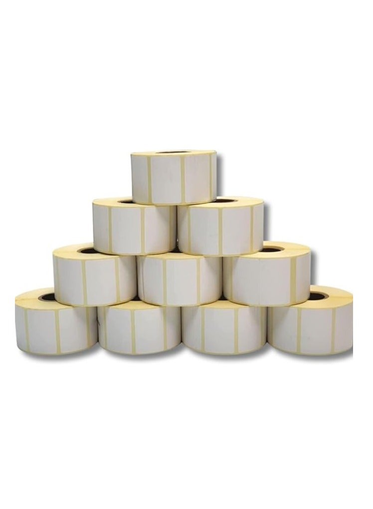 Terabyte 10 Rolls - 38mm x 40mm Barcode Label Sticker Direct Thermal 1000 Labels Per Roll for Zebra GC420d GC420t GK420d GK420t GX420d GX420t GX430t For Grocery, Supermarkets, Retail Store, Pharmacy - Image 2