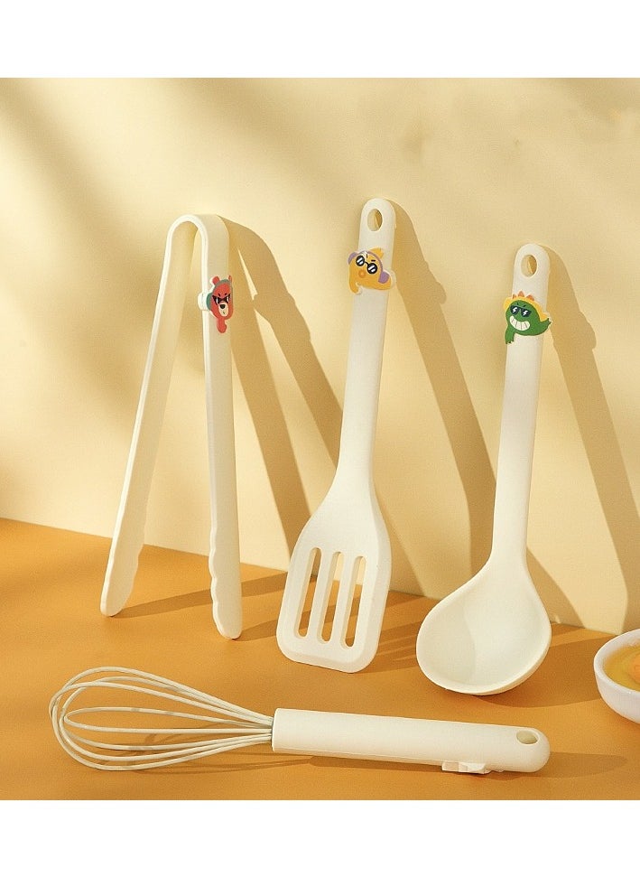 Generic - Silicone Cooking Spoon Shovel Set Food Clip Egg Beater Heat-resistant Baking Tool Baby Food Spoon Small Frying Shovel - Image 1