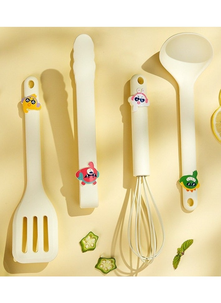 Generic - Silicone Cooking Spoon Shovel Set Food Clip Egg Beater Heat-resistant Baking Tool Baby Food Spoon Small Frying Shovel - Image 1