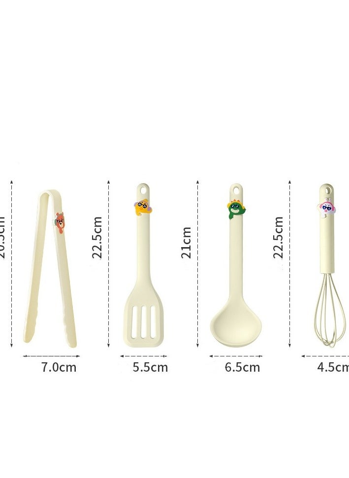Generic - Silicone Cooking Spoon Shovel Set Food Clip Egg Beater Heat-resistant Baking Tool Baby Food Spoon Small Frying Shovel - Image 1