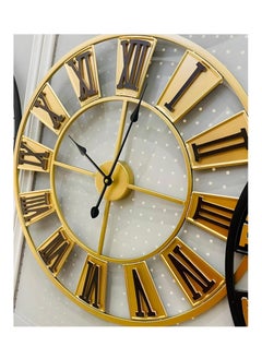 Large Wall Clock, 60 x 60 cm, Roman Numerals, Metal (Gold) - pzsku/ZB0AF214F50138DF8AA66Z/45/_/1735474091/ab4f90bc-ab37-45c6-964b-f7fe0f2dc65a