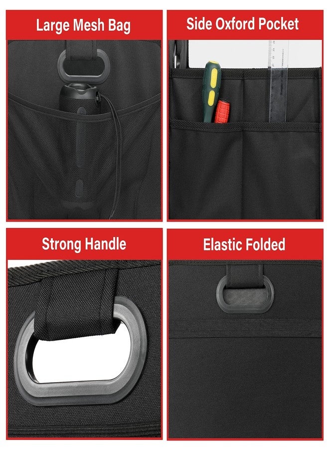 Simple Deluxe 2 Compartments Trunk Organizer for Car/SUV, Collapsible 600D Waterproof Oxford Polyester 50L Storage Box, Anti-slip & Leak-proof, Multipurpose Travel Accessories, Black - Image 5