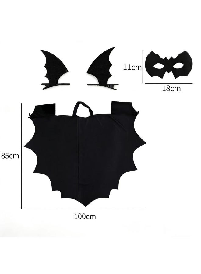Black Cape - Halloween Hooded Cloak Cape - Cosplay Costume, Medieval Cape, Adult Magic Robe, Party Fancy Dress, Performance Prop - Image 4