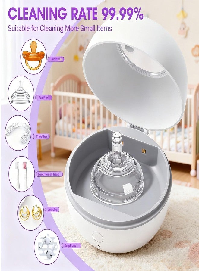 ALLGLAM Portable Pacifier Sterilizer Box, USB Rechargeable Sterilize Case, 3-Minute High Efficiency Cleaning for Baby Pacifiers On The Go - Image 2