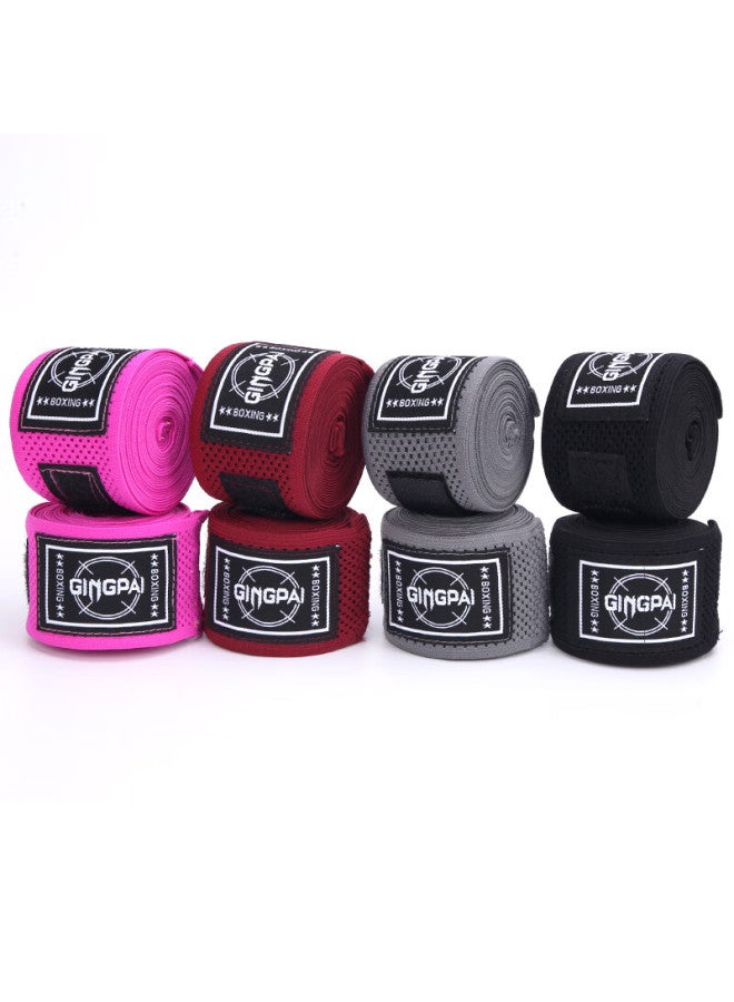 Competing pie Jingpai Boxing Hand Wraps For Men, High-elasticity Handband For Sanda, Muay Thai Wrist Wraps, Combat Hand Protection Cloth, Black, 3 Meters - Image 4