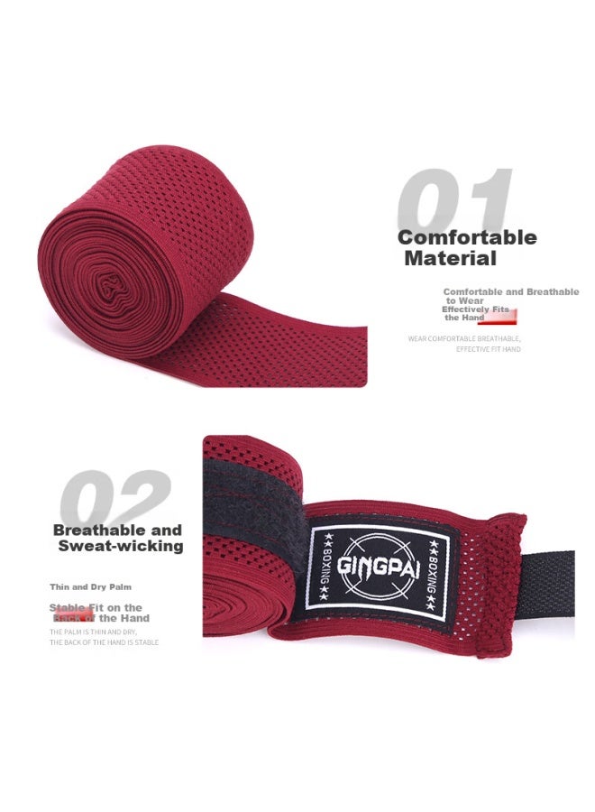 Competing pie Jingpai Boxing Hand Wraps For Men, High-elasticity Handband For Sanda, Muay Thai Wrist Wraps, Combat Hand Protection Cloth, Black, 3 Meters - Image 3