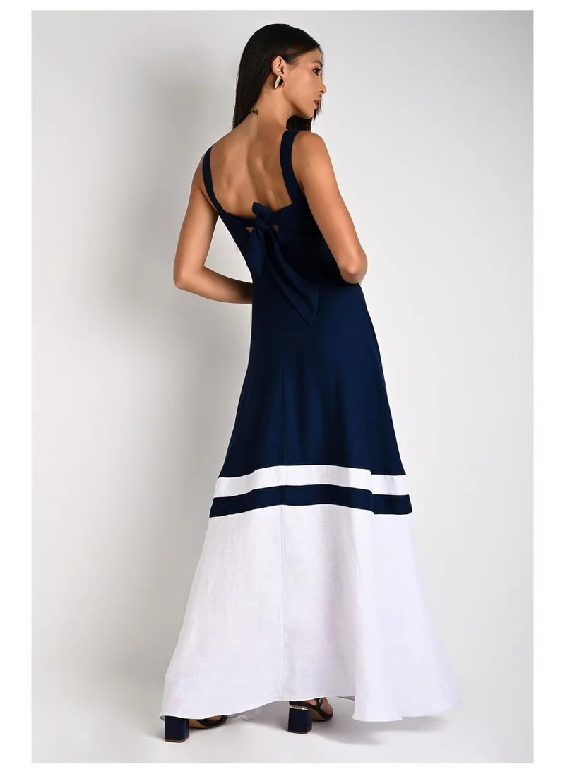 Carmen Steffens  Godet Dress with Nefertiti Hemline Cutouts for Women | Best Price UAE