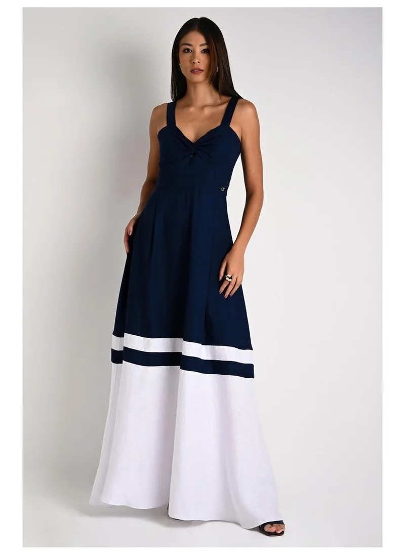 Godet Dress with Nefertiti Hemline Cutouts