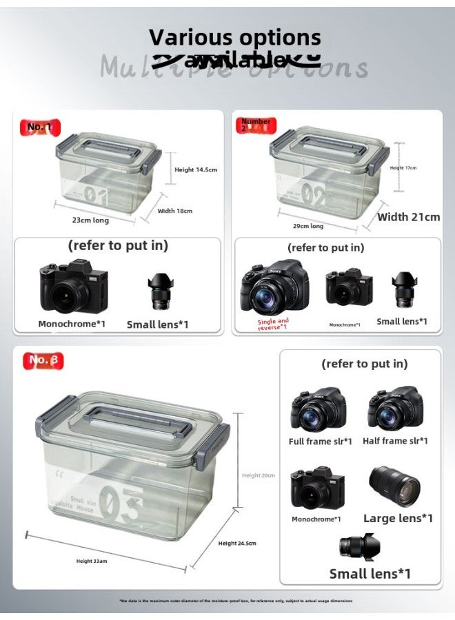 Camera Moisture-proof Box SLR Lens Drying Box Photographic Equipment Electronic Components Tea Collector Sealed Box-Color:No. 2 Olive Green + Moisture-proof Inner Box (comes With Desiccant/sealing Strip)⚑⚑  - Image 4