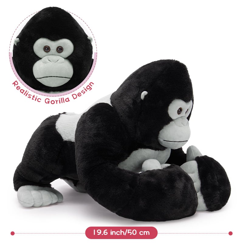 MaoGoLan Giant Gorilla Stuffed Animals - 19.6" Large Plush Gorilla with Babies, Soft and Cuddly Companion Toy Gifts for Kids - Image 5