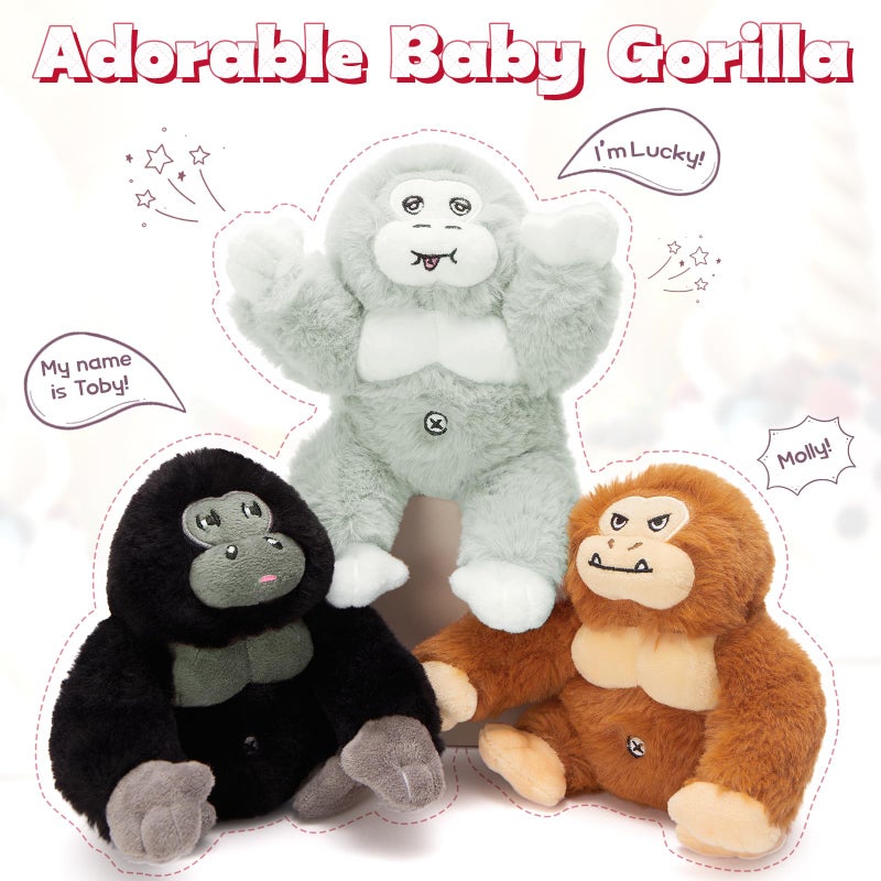 MaoGoLan Giant Gorilla Stuffed Animals - 19.6" Large Plush Gorilla with Babies, Soft and Cuddly Companion Toy Gifts for Kids - Image 4
