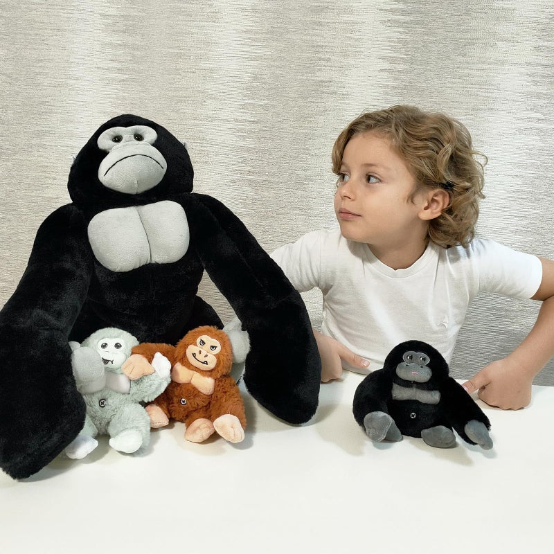 MaoGoLan Giant Gorilla Stuffed Animals - 19.6" Large Plush Gorilla with Babies, Soft and Cuddly Companion Toy Gifts for Kids - Image 3