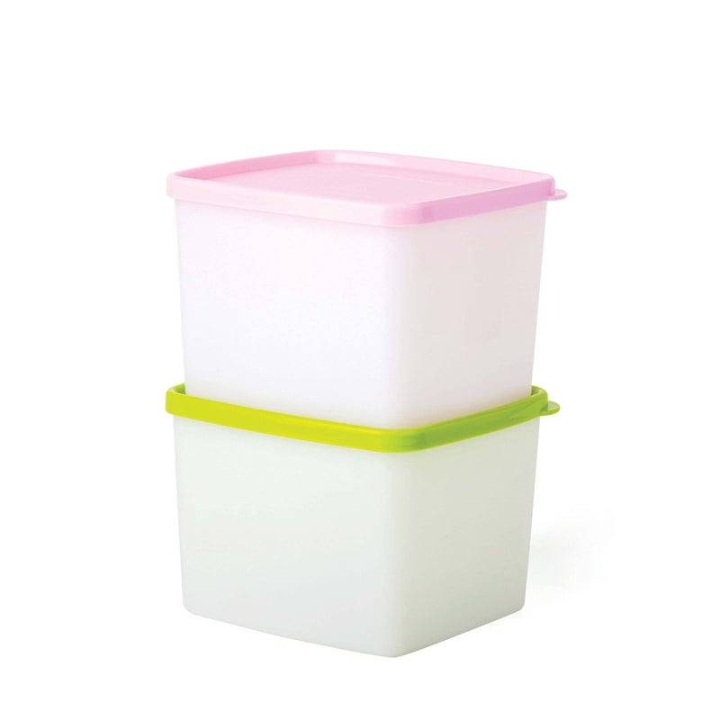 توبروير Tupperware البلاستيك Fridgemate متوسطة 800 مل (مجموعة من 2) متعدد الألوان - Image 1