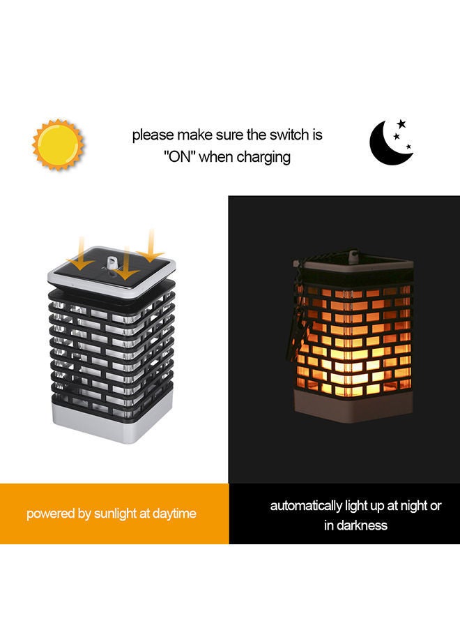 NIBEMINENT Solar Powered LED Flame Light Black 6.7 x 3.9 3.8inch  - Image 3
