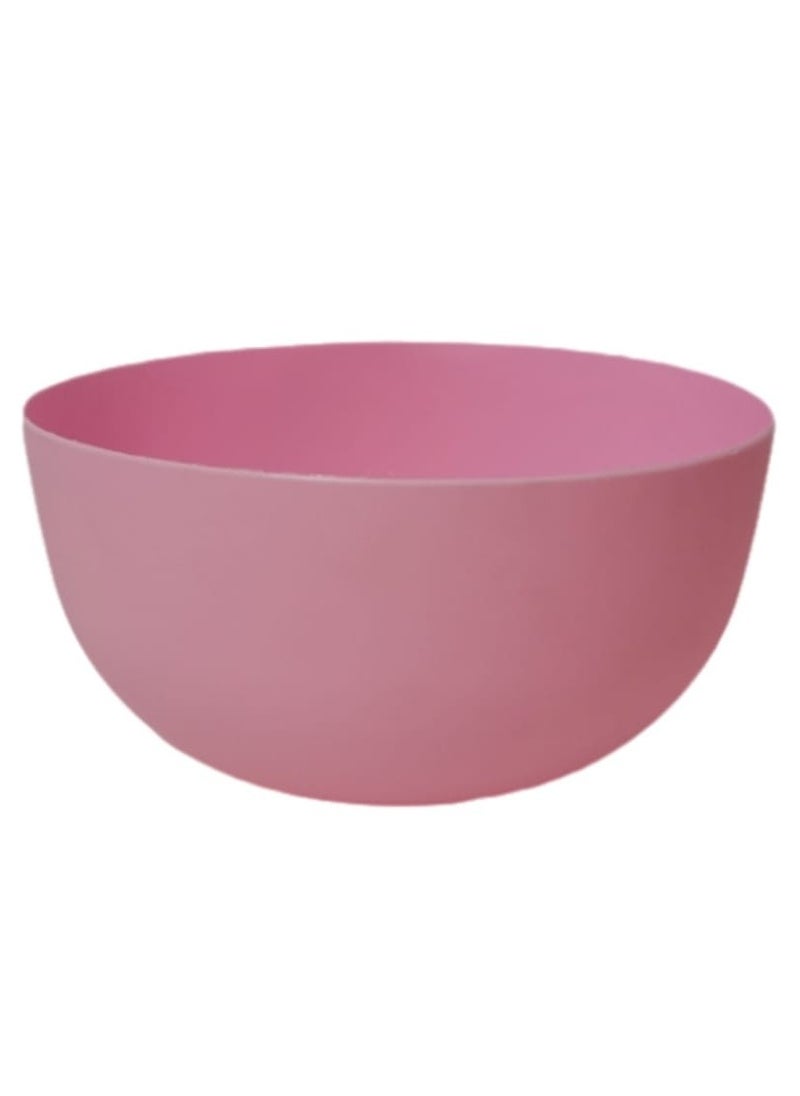 Generic - Large round plastic mixer, 4 litre capacity, rose colour, microwave and freezer safe, code 617 - Image 1