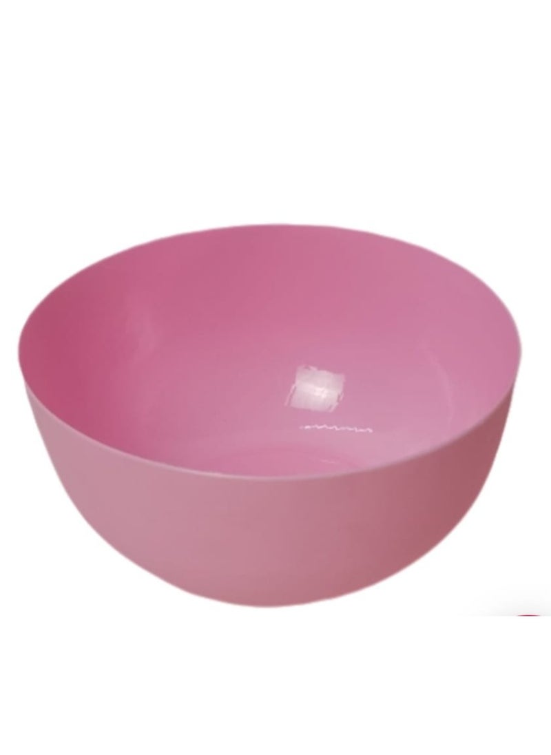 Generic - Large round plastic mixer, 4 litre capacity, rose colour, microwave and freezer safe, code 617 - Image 1