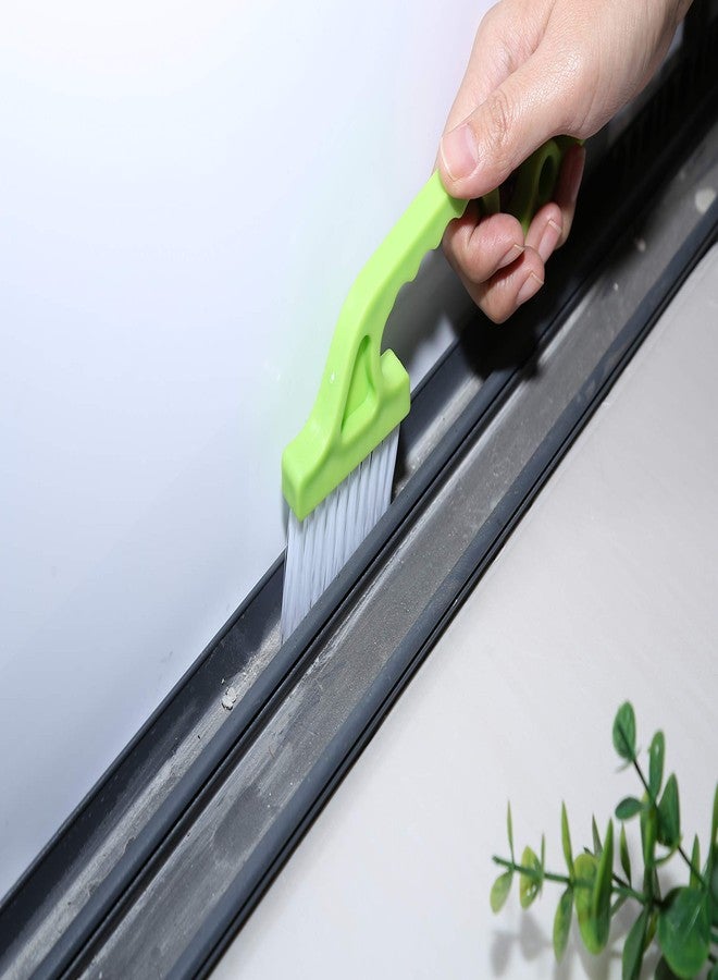 Rienar 2pcs Hand-held Groove Gap Cleaning Tools Door Window Track Kitchen Cleaning Brushes(Green) - Image 2