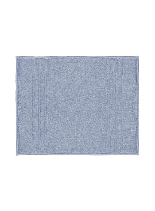 Mosobam Luxury Turkish Bath Mat 20X34 Allure Blue 1000 GSM Bamboo Viscose & Aegean Turkish Combed Cotton - Image 1
