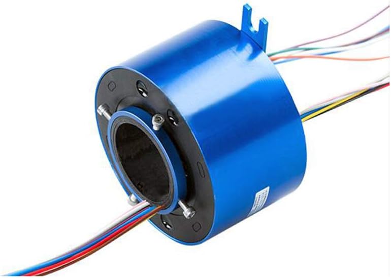 Hollow Slip Ring Signal Power Continued 2/4/6/12 Road Collector Conductive Electric Motor Rotating Connector (12 Wire 10A Inner hole 12.7mm OD 54mm)