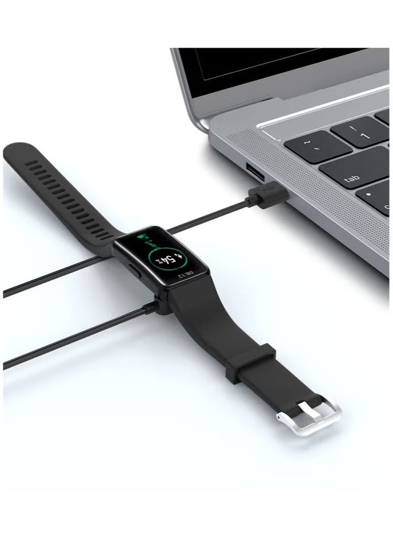 رياكلاود كابل شحن USB مغناطيسي لساعة هواوي باند 9/8/7/6، وساعة هونر باند 9/8/7/6، وساعة هواوي فيت 3/فيت 2/فيت، وساعة هونر ES، وساعة هواوي الذكية 4X/5X، كابل شحن USB مغناطيسي أسود - Image 4