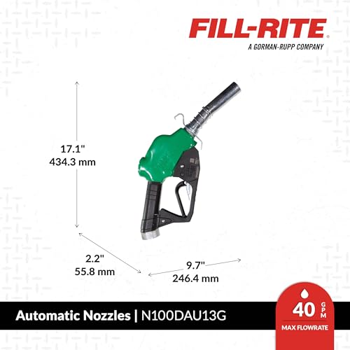 FILL RITE فيل-رايت N100DAU13G 1" فوهة أوتوماتيكية عالية التدفق (خضراء) - Image 2