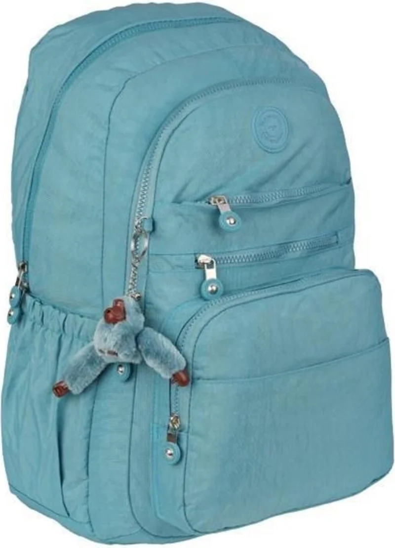ريلاكسن 5 Compartment Crushed Water Repellent Fabric Accessory School Backpack RLX1630-BLUE