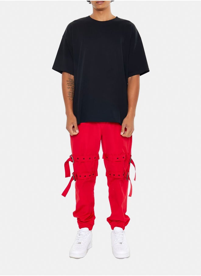 FOREVER 21 - Buckled Drawstring Joggers - Image 1