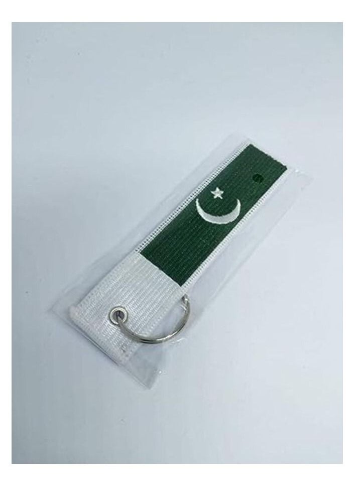 MIRFA Pakistan Flag Keychain Tag with Key Ring, EDC for Motorcycles, Scooters, Cars and Gifts Flag Key Chain, 100% Embroidered  - Image 2