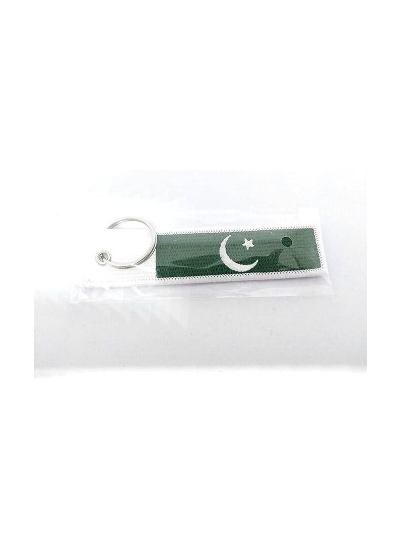 MIRFA Pakistan Flag Keychain Tag with Key Ring, EDC for Motorcycles, Scooters, Cars and Gifts Flag Key Chain, 100% Embroidered  - Image 5