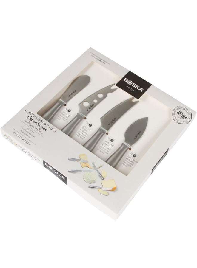 BOSKA Stainless Steel Cheese 4 Knife Set  Mini Copenhagen Knives For All Types of Cheese  MultiFunctional Cheese Slicer  Handheld Slicer  Silver NonStick  Dishwasher Safe  For Kitchen Cooking  - Image 2