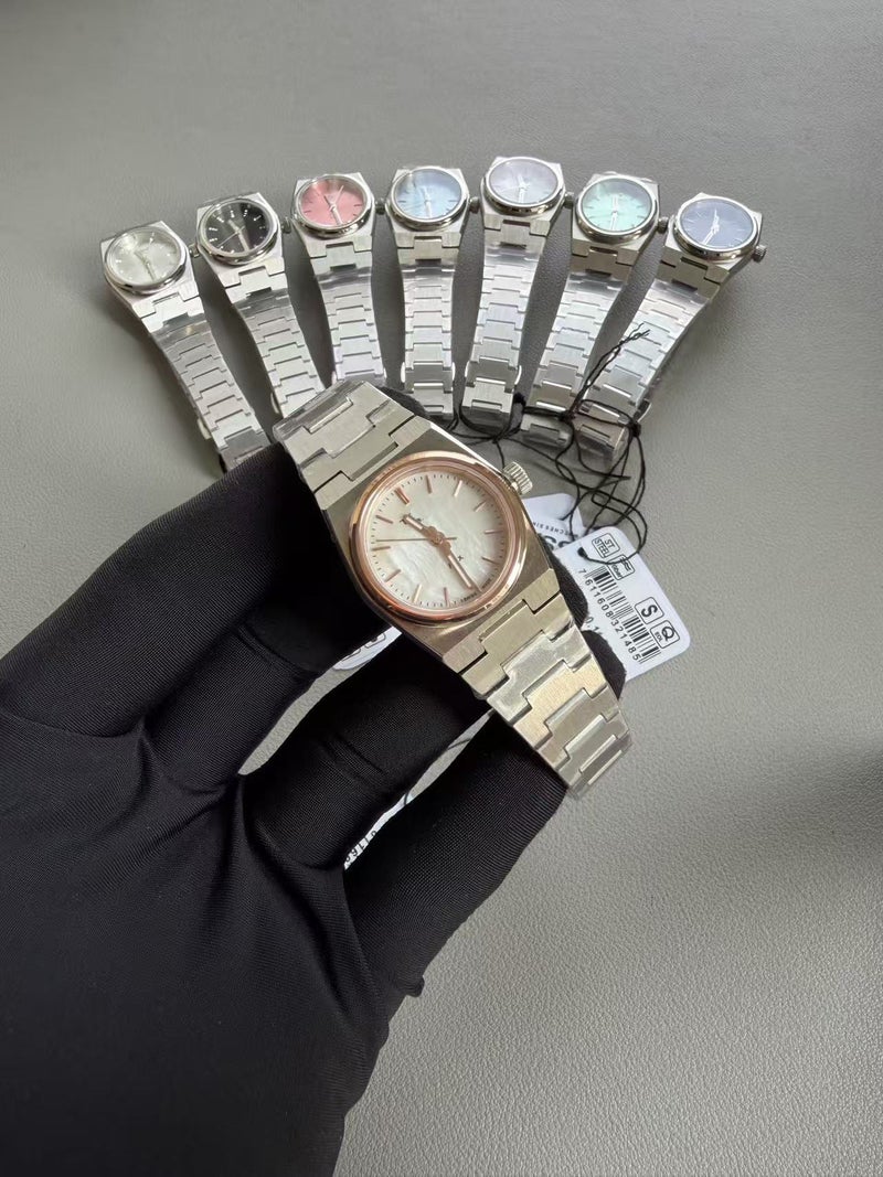 AIBI Prx Series Couple Quartz Watch - Elegant and Stylish for Women with Golden Mother-of-Pearl Face