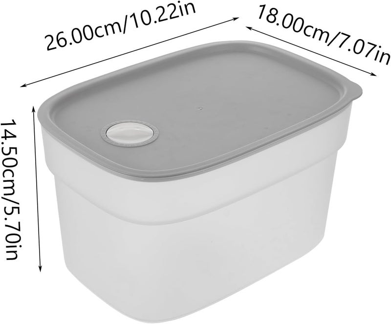 Fridge Food Box and Egg Storage Holder, Multipurpose Kitchen Storage Container with Lid, Gray Vegetable and Fruit Fresh-keeping Organizer for Refrigerator Home Use - Image 2