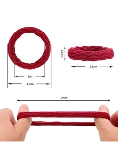 BONITO Seamless Hair Ties 60 Pieces Cotton Thick Elastic Hair Ties Ponytail Holders No Crease Hair Bands for Women Girls, Hair Accessories Mixed Color  - Image 2
