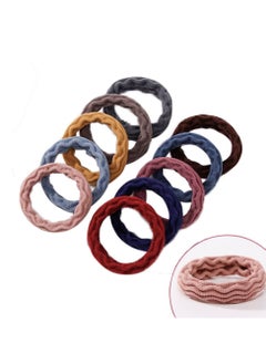 BONITO Seamless Hair Ties 60 Pieces Cotton Thick Elastic Hair Ties Ponytail Holders No Crease Hair Bands for Women Girls, Hair Accessories Mixed Color  - Image 3